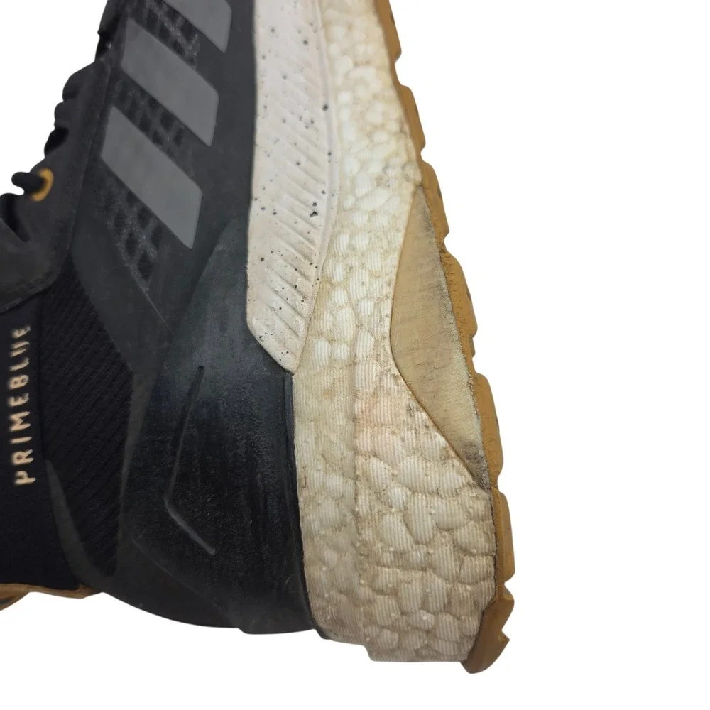 Adidas Terrex Free Hiker Men's 10 Black Gold Primeknit Boost Hiking Boots